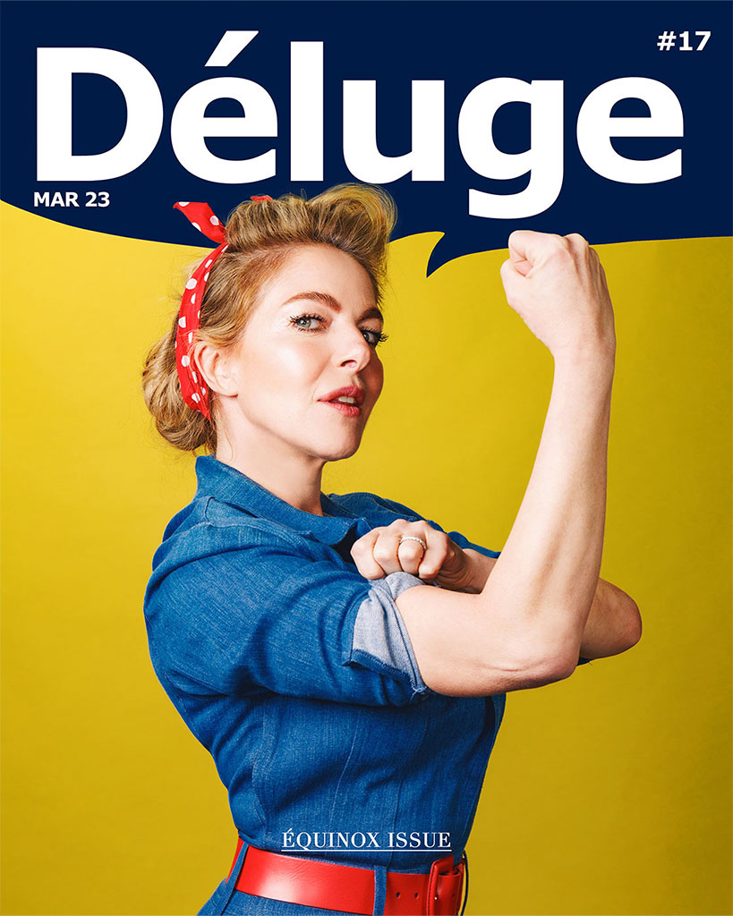 Claudia Gerini sulla copertine di Deluge Magazine
